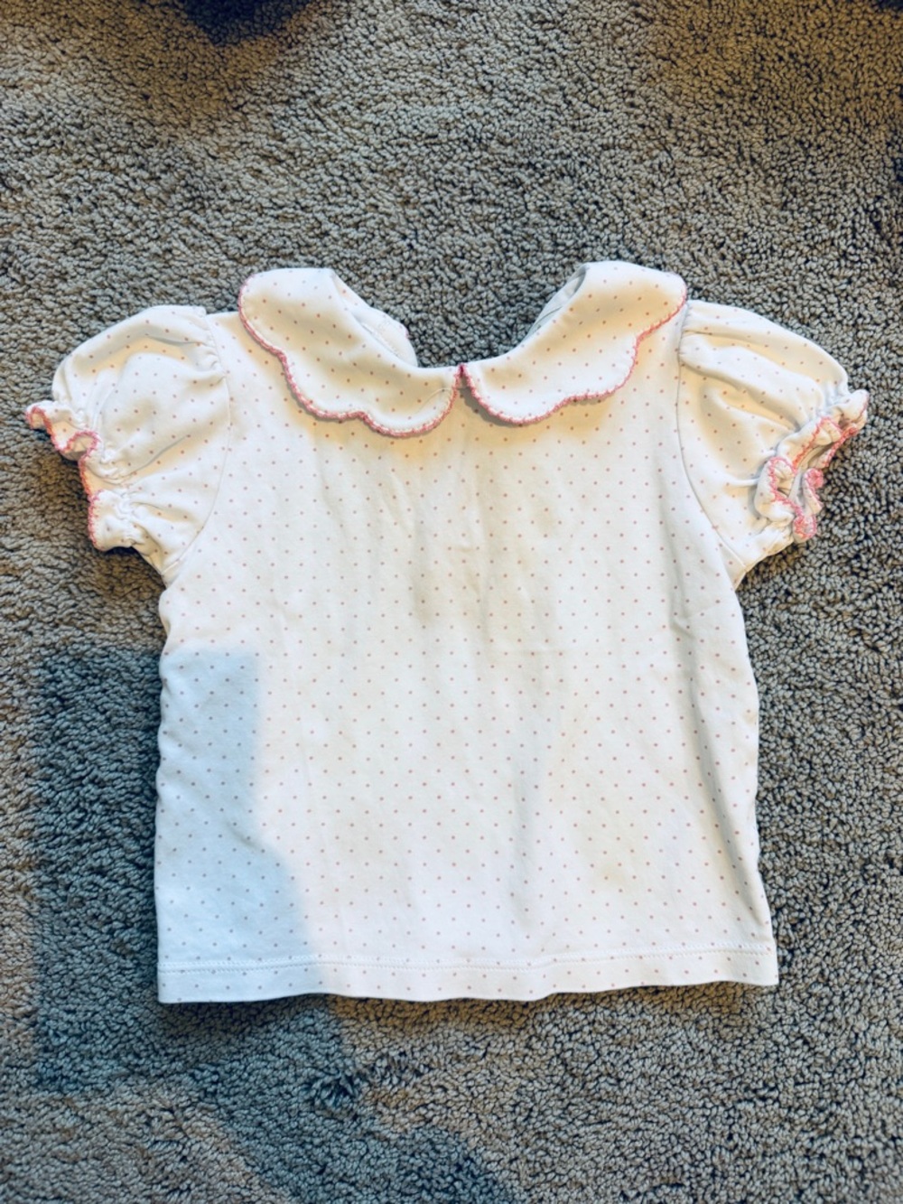 The Beaufort Bonnet Company White Top with Pink Trim and Dot Detail